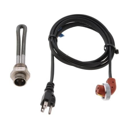 Zerostart Immersion Heater, Water/Oil - 150W 120V, 1-1/6in. X 12 Thread, 5in. 12.7Cm Long, Stainless Stl 3500006